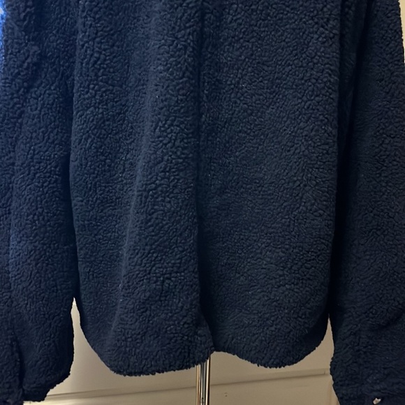 Jason Maxwell, navy blue, Teddy Sherpa fully lined cropped style jacket - Picture 8 of 13